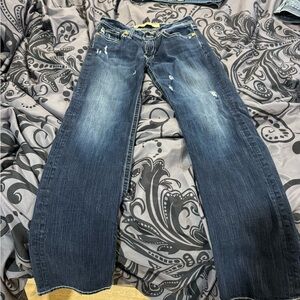 Big Star Men's Relaxed Dark Blue Jeans